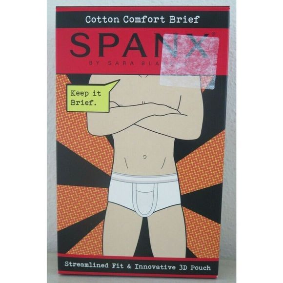 Spanx Men's Sz XL White Cotton Comfort Brief Underwear w/3D Pouch For Comfort - Picture 1 of 6